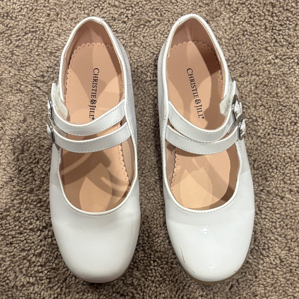 Christie & Jill Kids White Dress Shoes